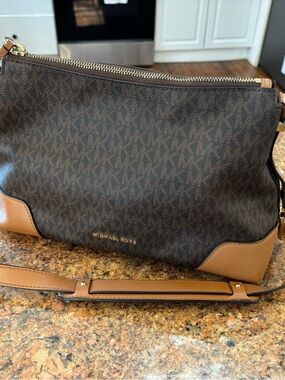 Michael Kors Brown & Tan Signature Shoulder Bag